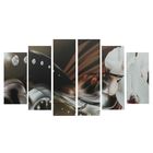 Модульная картина на подрамнике "Фантазия", 2 — 25×57,5, 2 — 25×74,5, 2 — 25×84,5 см, 150×84,5 см