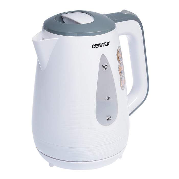 Чайник электрический Centek CT-0048, 2200 Вт, 1.8 л, белый