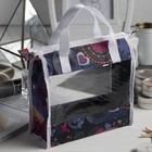 Косметичка ПВХ, отдел на молнии, 2 ручки, цвет чёрный/белый Косметичка ПВХ, отдел на молнии, 2 ручки, цвет чёрный/белый
