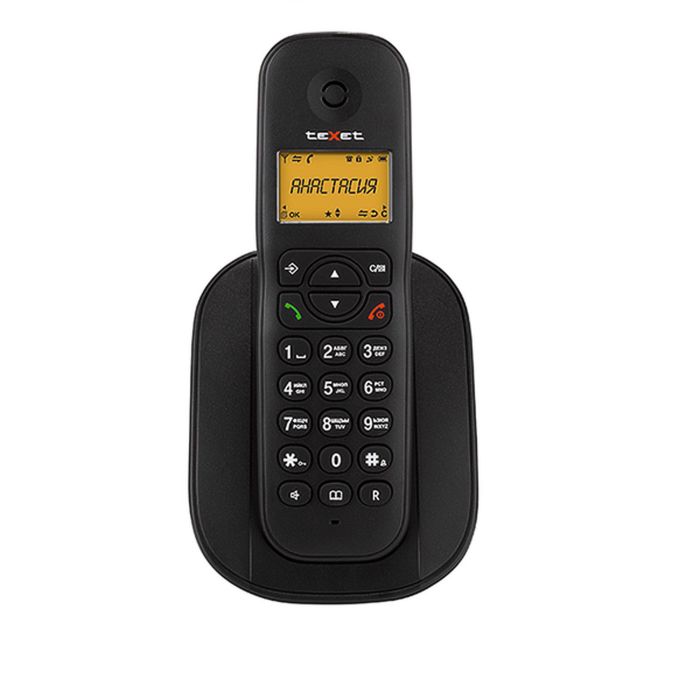 Телефон Texet TX-D4505A DECT, комплект из базы и трубки, полифония,  черный