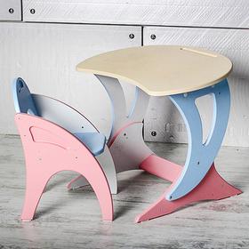 Набор мебели регулируемый «Парус «, стол, стул, цвет розово-голубой