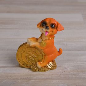 Сувенир полистоун ′Собачка с долларами/монетами′ МИКС 8,5х6х4,5 см в Донецке