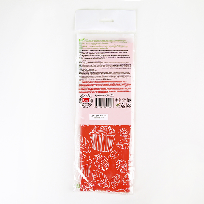 Скатерть полиэтиленовая 100×150 см Grifon Bio, 1 шт, цвет МИКС
