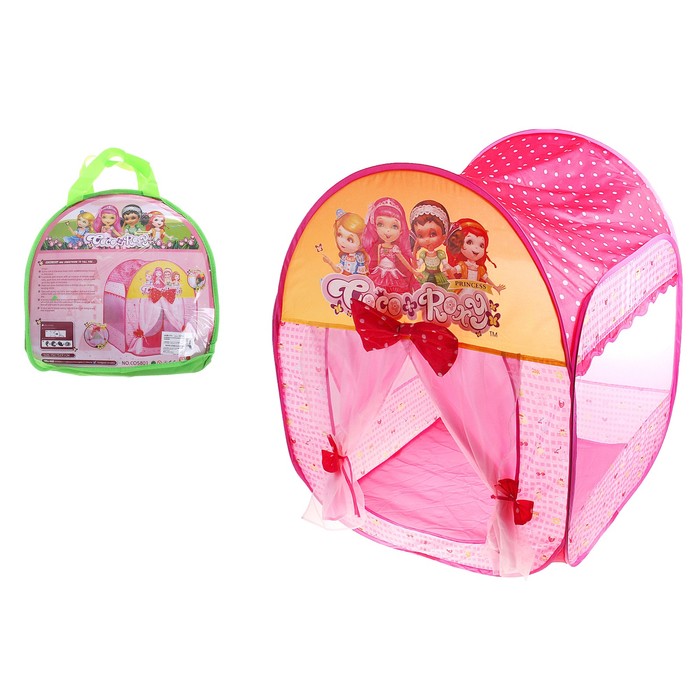 Игровая палатка &quot;Домик принцессы&quot; с занавесками и бантами, цвет розовый