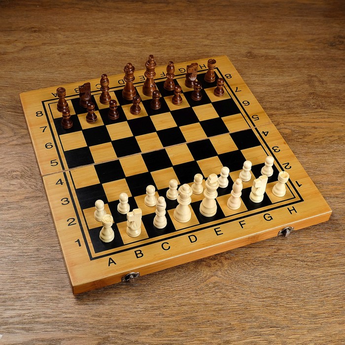 Настольная игра 3 в 1 "Король": нарды, шахматы, шашки, 39 х 39 см - фото 79052011
