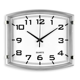 Часы настенные, серия: Классика, ′Модерн′, дискретный ход, 25 х 22 см, серебро в Донецке