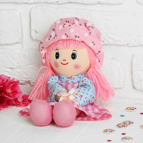 Мягкая кукла «Девочка», панамка в горошек, цвета МИКС в Донецке