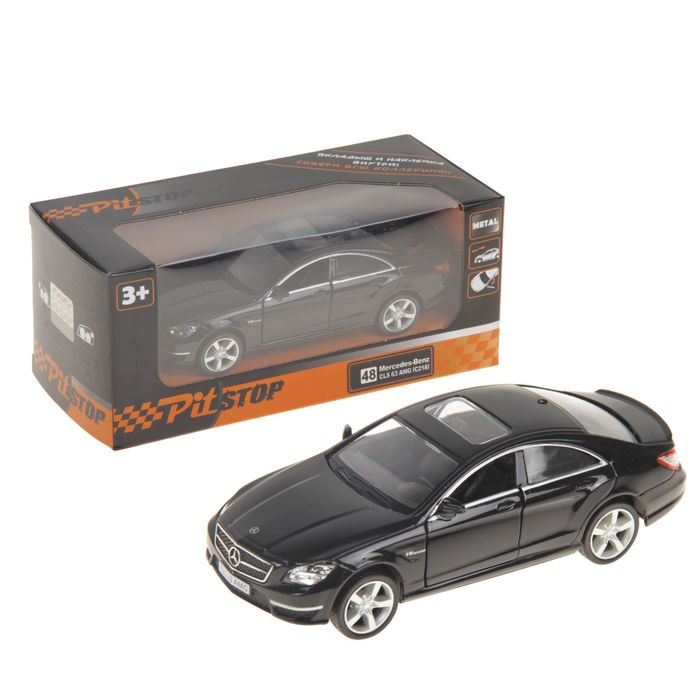 Машинка инерционная Mercedes-Benz CLS 63 AMG C218, черная, масштаб 1:32