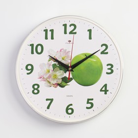 Часы настенные "Зелёное яблоко", "Рубин", 25х25 см в Донецке