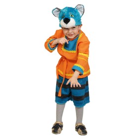 Карнавальный костюм "Кот Котофей", шапка, рубаха, пояс, шорты, рост 98-128 см