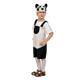 Карнавальный костюм "Панда", плюш, полукомбинезон, маска, рост 92-122 см