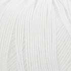 Пряжа "Белое кружево" 100% мерсеризованный хлопок 475м/50гр (01-Белый) - фото 40456