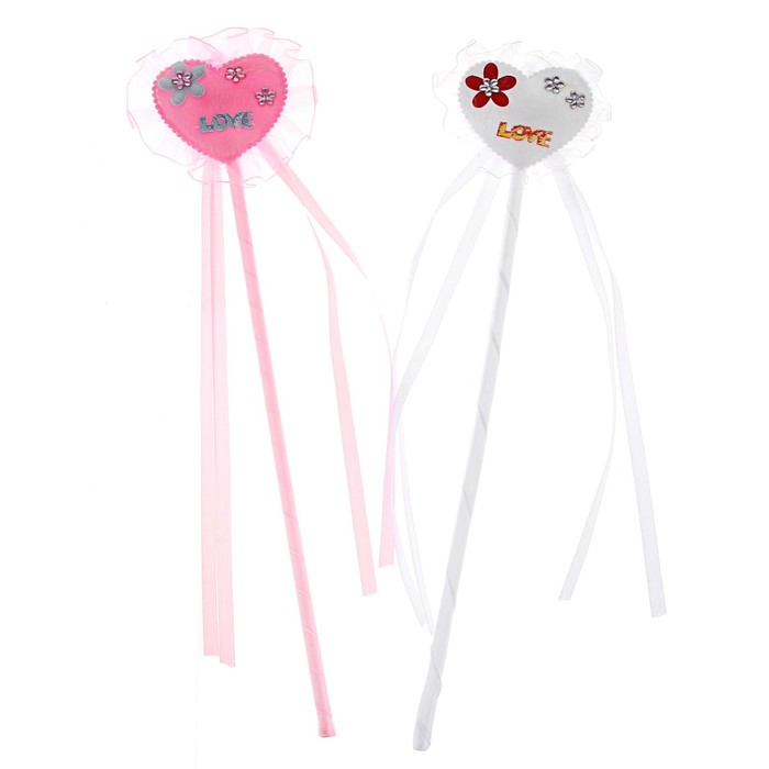 Carnival wand with heart, MIX color