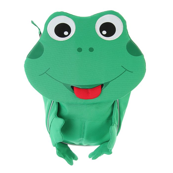 Рюкзачок детский эргономичная спинка Affenzahn Small Friends 25*17*11 &quot;Finn Frog&quot;, зел/сер