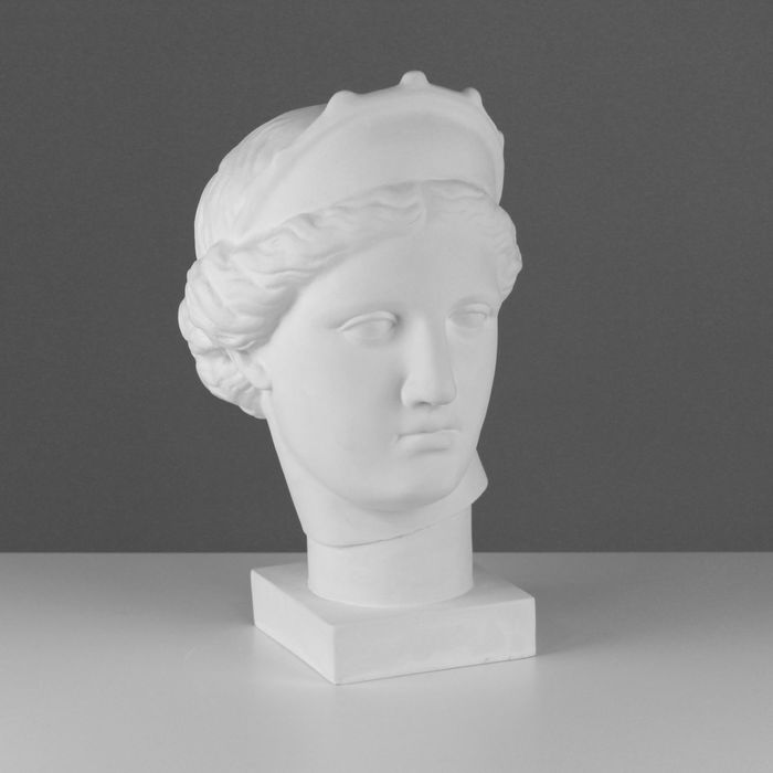 Гипсовая фигура, Голова Венера Капуа (с кокошником) «Мастерская Экорше», 20,5*29*40 см