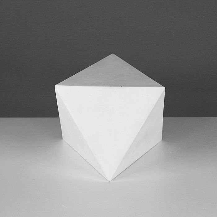 Геометрическая фигура октаэдр, 15 х 18 см (гипсовая) - фото 79052882