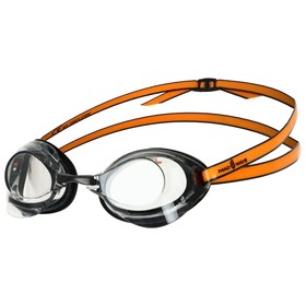 Очки для плавания стартовые Turbo Racer II, M0458 08 0 01W, цвет чёрный/оранжевый