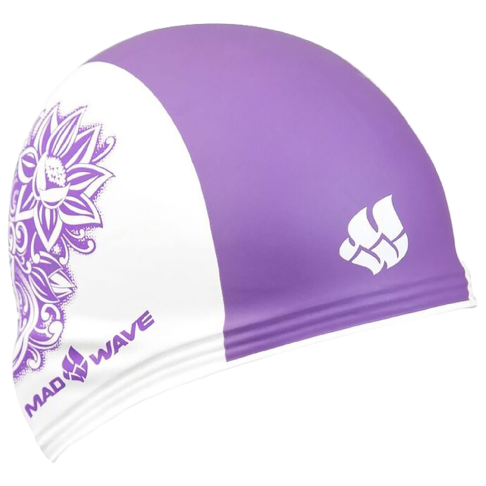 Шапочка для плаванияTRAINING FLOWER, White/Violet M0553 12 0 09W