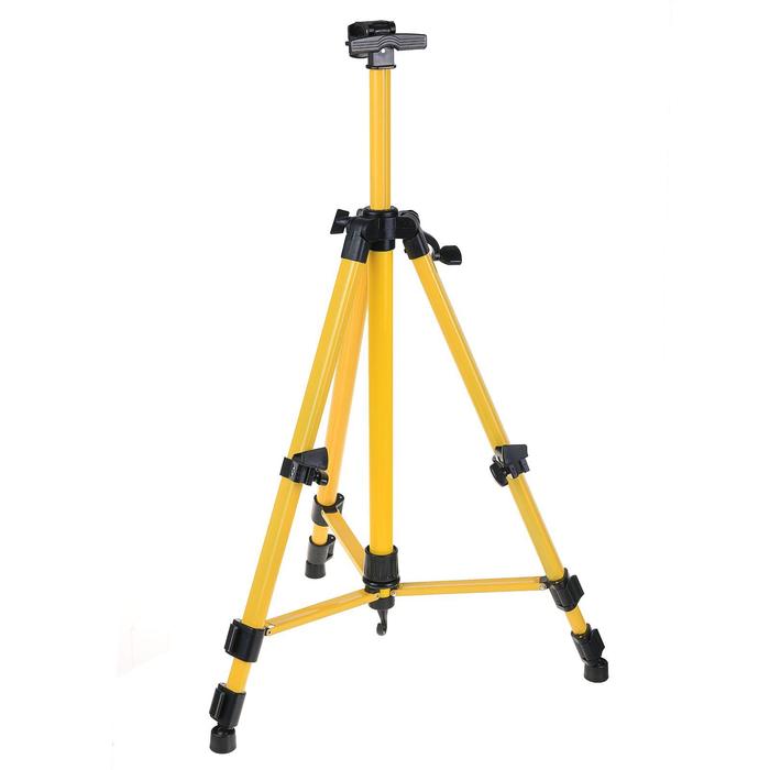Мольберт телескопический, тренога, металлический, жёлтый, размер 51 - 153 см - фото 79053081