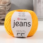 Пряжа "Jeans" 55% хлопок, 45% акрил 160м/50гр (35 желтый) - фото 79053143