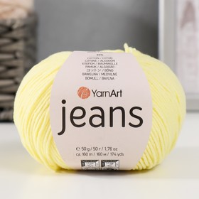 Пряжа "Jeans" 55% хлопок, 45% акрил 160м/50гр (67 лимон)