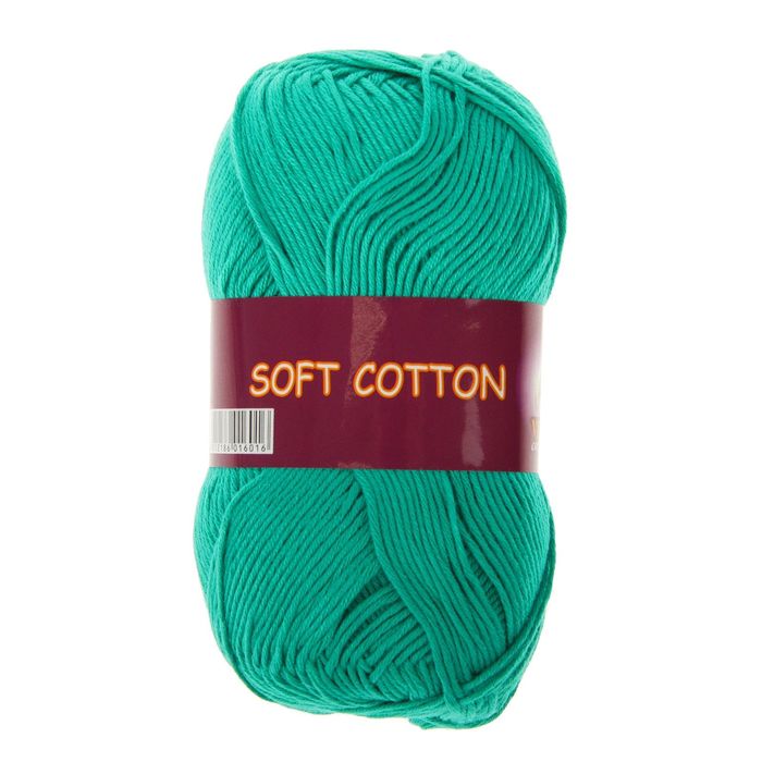 Пряжа softer. Vita Soft Cotton 1819. Пряжа Vita Cotton Soft Cotton цвет 3909 светло бирюзовый.