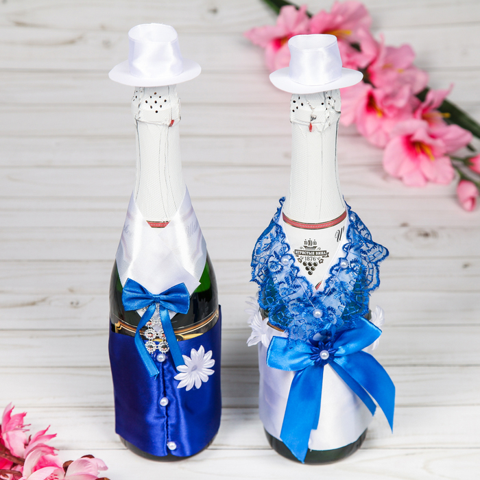 Шампанское невеста. Свадебные бутылки. Украшение шампанского. Декор свадебных бутылок. Украшение бутылки шампанского.