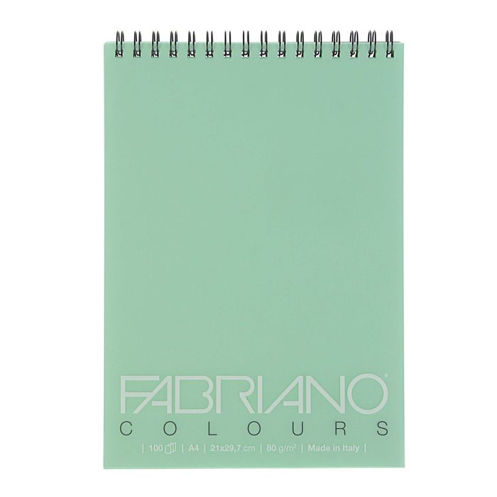 Альбом для Графики А4 Fabriano Writing Colors 100л 80г/м2 спираль, аквамарин 42129703