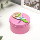 Box metal round "Lollipop" MIX 4,5x7,5x7,5 cm Box metal round "Lollipop" MIX 4,5x7,5x7,5 cm