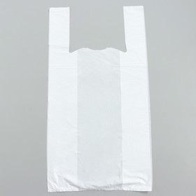 Пакет "Белый" полиэтиленовый, майка, 38 х 70 см, 13 мкм
