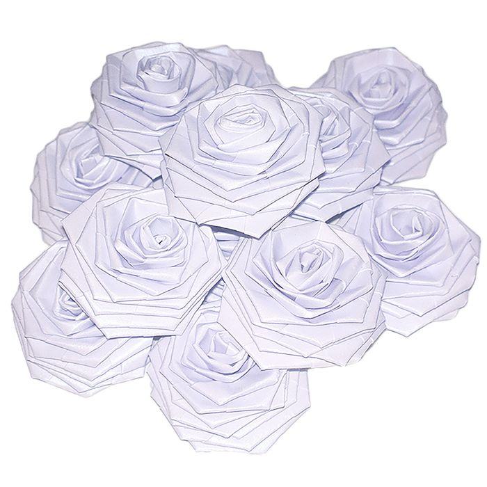 Манга бумажный цветок 77. Заготовки для бумажных цветов. Цветы бумажные, белые, 6 штук. Купить бумажные цветы оптом в Саратове.