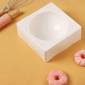 Форма для муссовых десертов и выпечки Доляна «Полусфера», 19×8 см, силикон, цвет белый