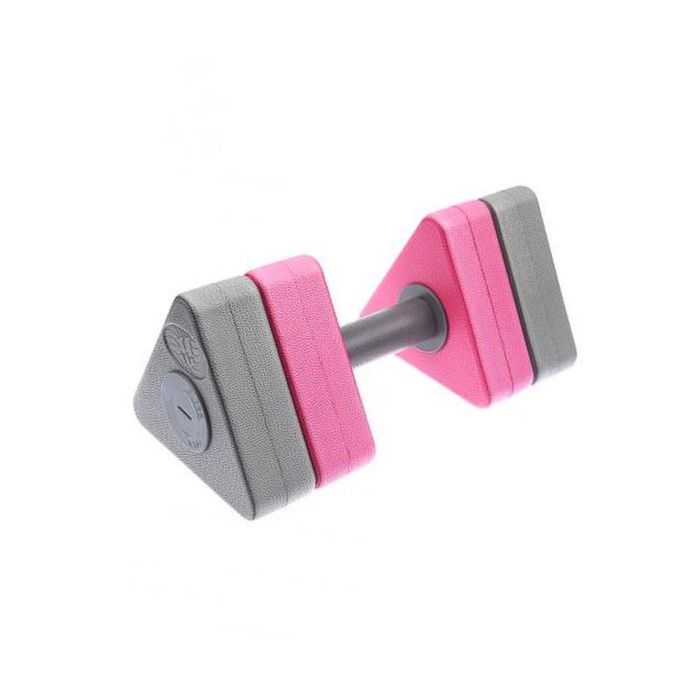 Аквагантель Dumbells Triangle Bar Float, 30.5x10.5 см, цвет серый/розовый