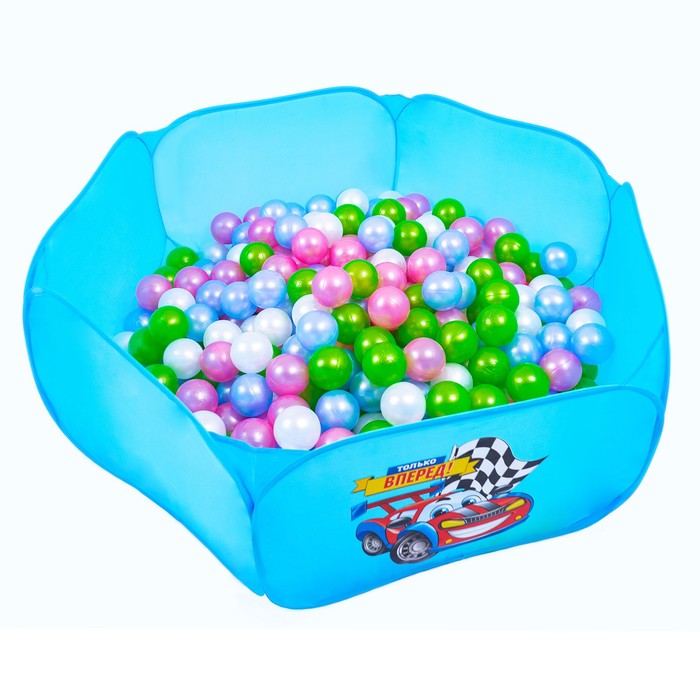 Шарики для сухого бассейна «Перламутровые», диаметр шара 7,5 см, набор 50 штук, цвет розовый, голубой, белый, зелёный