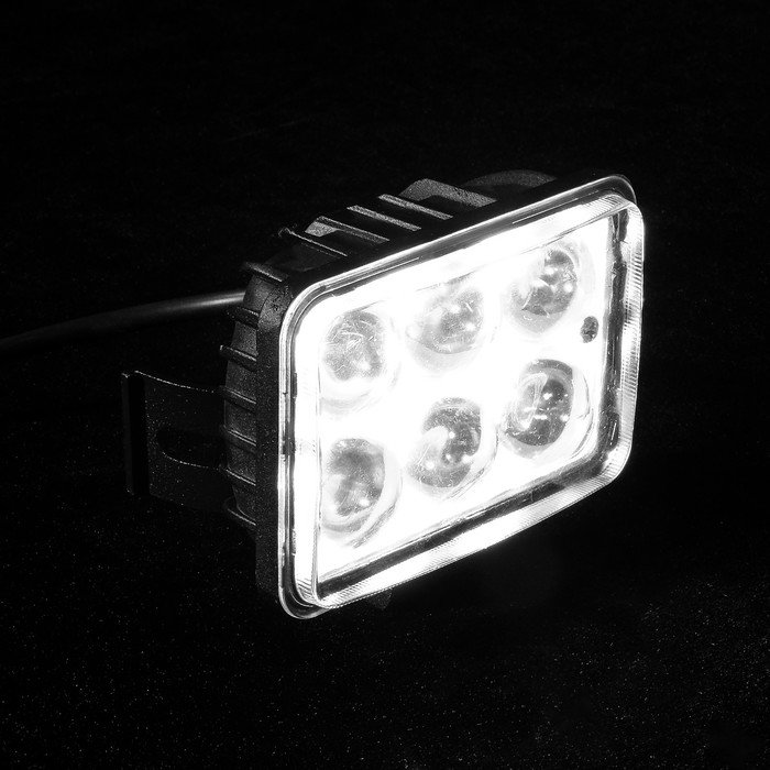 Светодиодная фара PF-003, 6 LED, стекло прозрачное, 1 шт.,