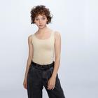 Seamless tank top ONLITOP R-R S, beige,90% nylon,10% elastane Seamless tank top ONLITOP R-R S, beige,90% nylon,10% elastane
