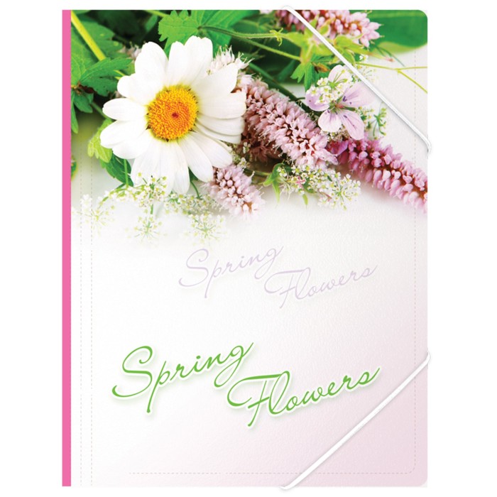 Папка на резинке Spring Flowers А4, 550 мкм