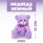 Soft toy "Bear tender" bow, traces, MIX colors