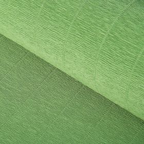 Бумага для упаковок и поделок, Cartotecnica Rossi, гофрированная, нефрит, зелёная, однотонная, двусторонняя, рулон 1 шт., 0,5 х 2,5 м