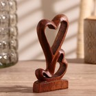 Souvenir wood "Two hearts" brown 15х11х3 cm
