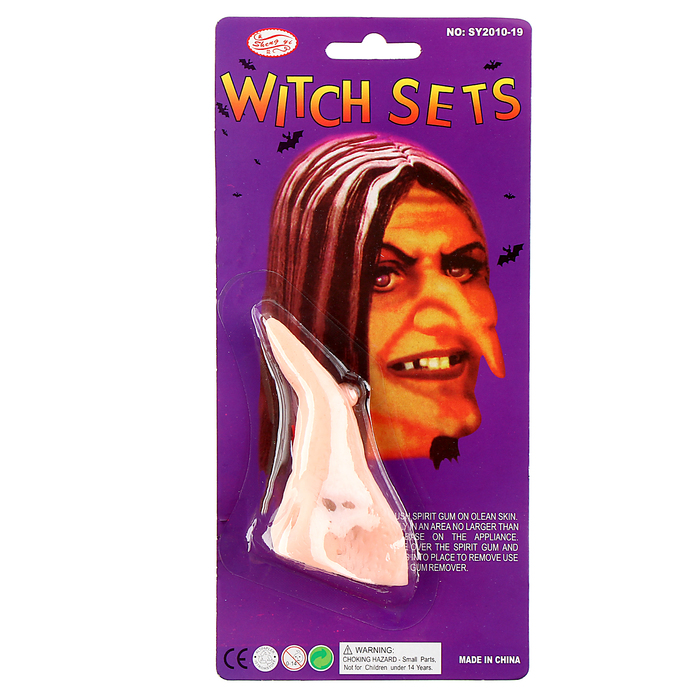 Funny nose the Witch with the wart, light, blister