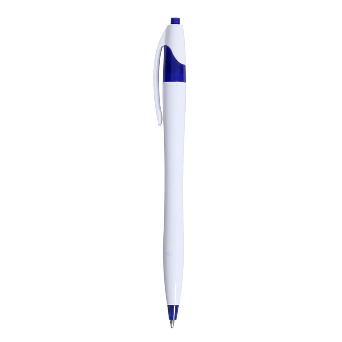 Ручка шариковая автоматическая Лого корпус белый с синим стержень синий 0,5мм CALLIGRATA