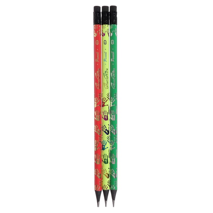 Buy Black lead pencil with an eraser, HB, sharpened, round, “Ladoshki