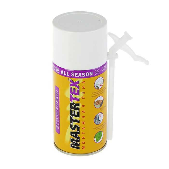 Пена монтажная MASTERTEX ALL SEASON, всесезонная, 300 мл