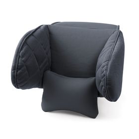 Подголовник Comfort, экокожа, 3D полиэстер, чёрный (COM-0250HR BK/BK) 2593877