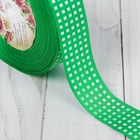 Лента репсовая «Клетка», 25 мм, 22 ± 1 м, цвет зелёный Лента репсовая «Клетка», 25 мм, 22 ± 1 м, цвет зелёный