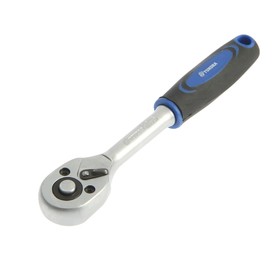 Вороток с трещоткой ТУНДРА, квадрат 1/4", изогнутая рукоятка, 72 зубца, CrV 1799958