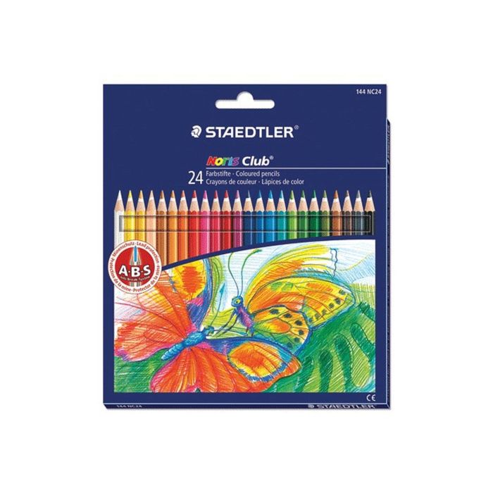 Карандаши 24 цвета Staedtler Noris Club, заточенные