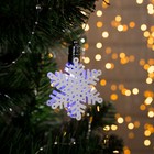 Светодиодная подвеска «Снежинка», 5 см, AG3х3, свечение мульти (RGB) - фото 8063189