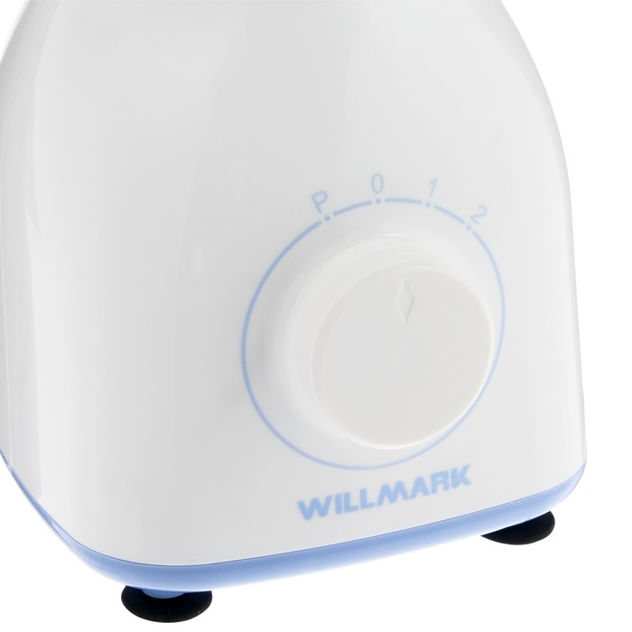 Блендер WILLMARK WTB-500W, стационарный, 500 Вт, 1.5 л, 2 скорости, бело-голубой 2624999 - фото 47305